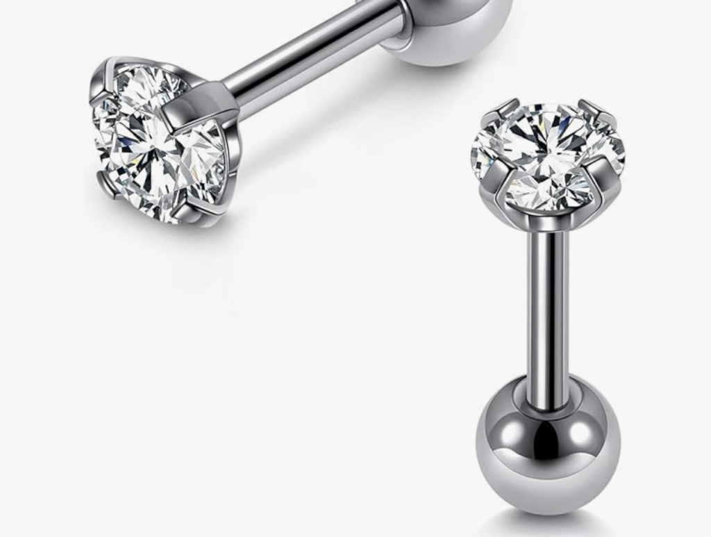 White gold sleeper studs, what are sleeper earrings